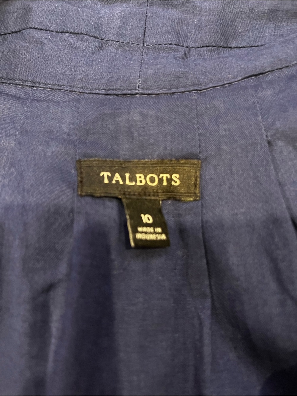 Talbots Navy and White Striped Halter Tie-Waist Midi Dress - Picture 7 of 8